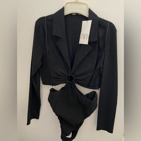 Zara Tops Zara Stretchy Linen Blend Bodysuit Poshmark